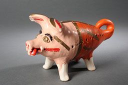 Figurine en forme de cochon, Rosa Ramalho, Barcelos, vers 1959. Marseille, MuCEM (DMH1959.66.23). © MuCEM / Christophe Fouin